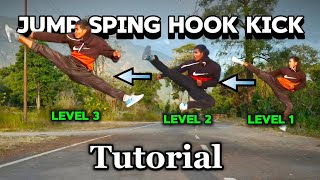 Jump Spin Hook Kick || Tutorial✅|| Martial arts 🥋  Taekwondo kick @Rowhanma #kick #taekwondo