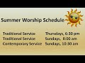 Sunday, July 28, 2024 — Contemporary Worship Service