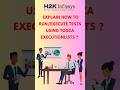 Explain how to run/execute tests using Tosca Execution Lists? - H2KInfosys