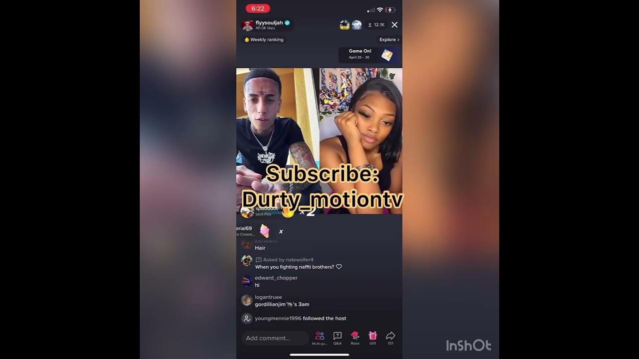 Flyysoulja Flirting Again On TikTok Live With A Baddie #flyysoulja # ...