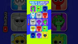 INCREDIBOX SPRUNKI 🎧 | Ache os 3 Cards que não se repetem #2 | #quiz #sprunki #botquiz #shorts