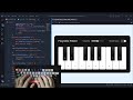 ASMR Programming - Playable PIANO in HTML CSS & JavaScript - No Talking