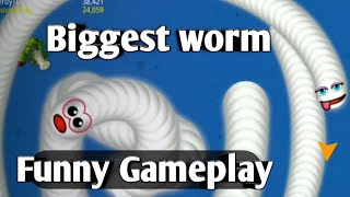 Worms zone.io biggest worm with Funny gameplay | wormate.io funny gameplay