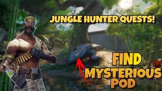 Find MYSTERIOUS POD! Fortnite Season 5 Jungle Hunter Quests Location.