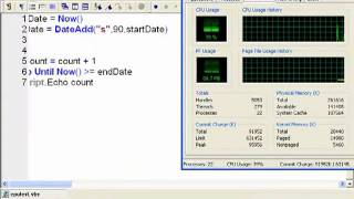 VBScript to create timed CPU Spike