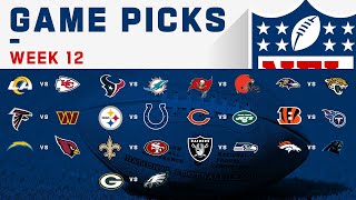 NFL Week 12 Game Picks