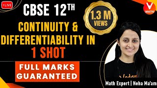 Continuity and Differentiability Class 12 in 1 Shot By Neha Ma’am | Full Marks Guaranteed | Vedantu