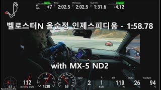 벨로스터N 올순정 인제 첫 주행 - 1:58.78