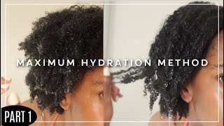 LAZY MAXIMUM HYDRATION METHOD aka BENTONITE CLAY MASK| Half the effort! Double the juicy curls!