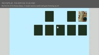 JavaScript/ jQuery - First Coding project - Simple Match Game