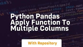 python pandas apply function to multiple columns