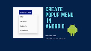 Popup Menu | Android studio Tutorial | Android tutorial | Coding Coding