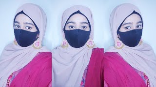 New 2025 Pakistani Style Hijab Tutorial With Earrings | Hijab Style With Mask | Wajeeha Fatima