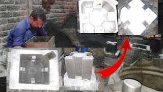 Aluminum casting|thermocol diy making process|Sand casting|melting metal|Amazing skilled worker