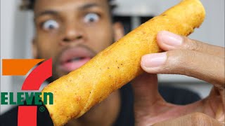 EATING 7 ELEVEN CHICKEN & CHEESE TAQUITOS!