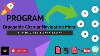 Draggable Circular Navigation Menu Program { #Html #Css #Javascript } CODE -- #TSONLINETUCHPRO