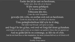 Fæder Ure - The Lord's Prayer in Old English