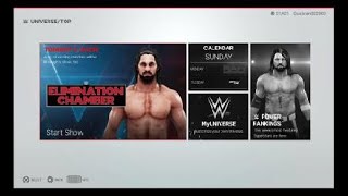 WWE 2K19 Elimination chamber Match card