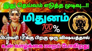 மிதுனம் ராசி - இது தெய்வம் எடுத்த முடிவு பிப்ரவரி 12\