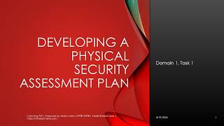 Unlocking Psp 2026 Session 1 Introduction Developing A Physical Security Assessment D1 Task 1
