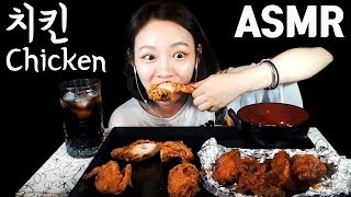 [슈기의 ASMR] 후라이드반양념반 치킨 리얼사운드 먹방 #이어폰끼고보세요 #귀르가즘 !!! 슈기♬ Mukbang