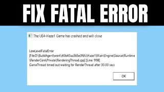 How To Fix Fatal Error On Games