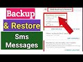 How To Backup and Restore Sms Messages on Android