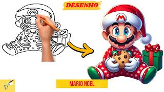 Como Desenhar o Mario Papai Noel: Tutorial Fácil e Passo a Passo para Iniciantes