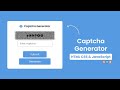 Captcha Generator using HTML CSS & Javascript | Captcha Generator using Javascript
