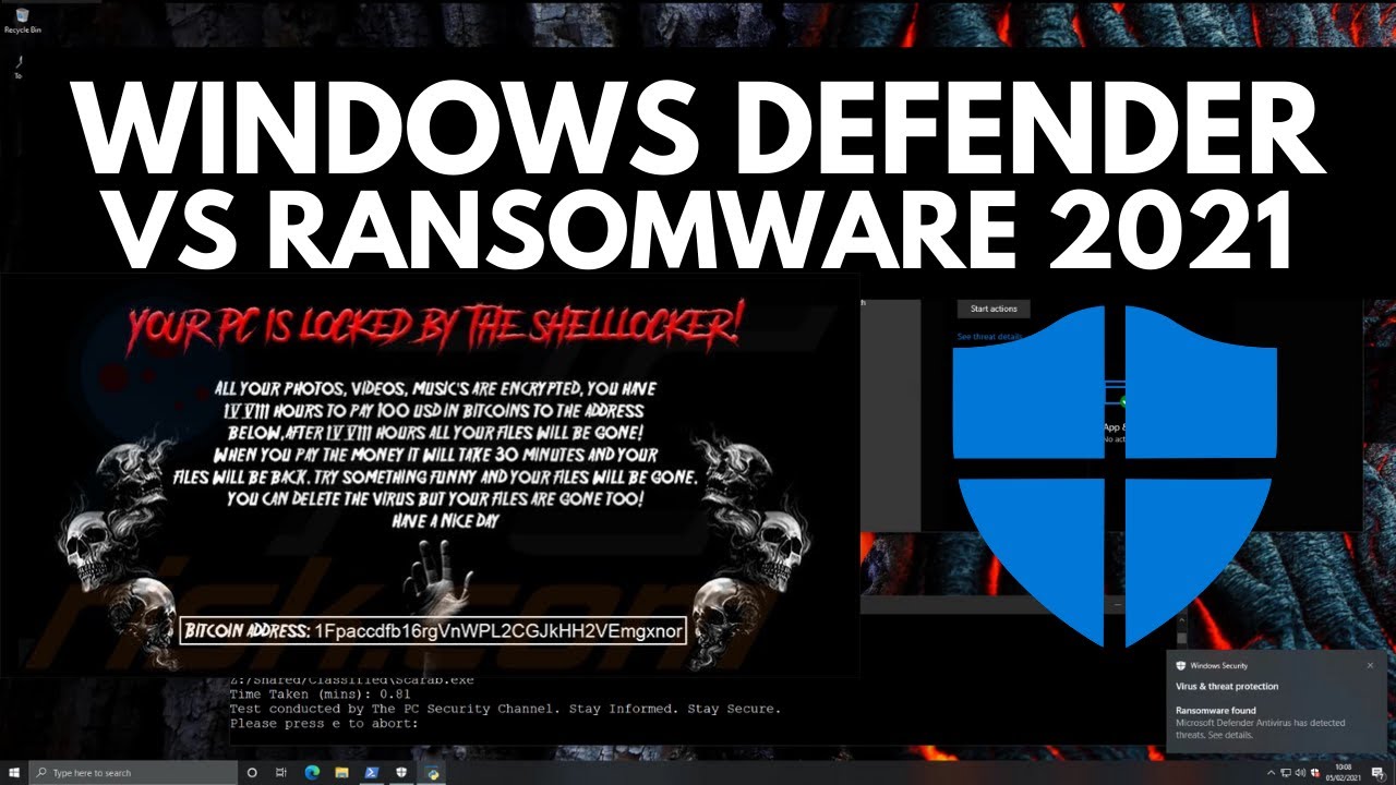 Windows Defender Vs Ransomware Youtube