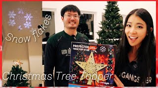 Amazon LED Christmas Tree Topper Projector|Snow Flakes to celling| Quntis Christmas Tree topper