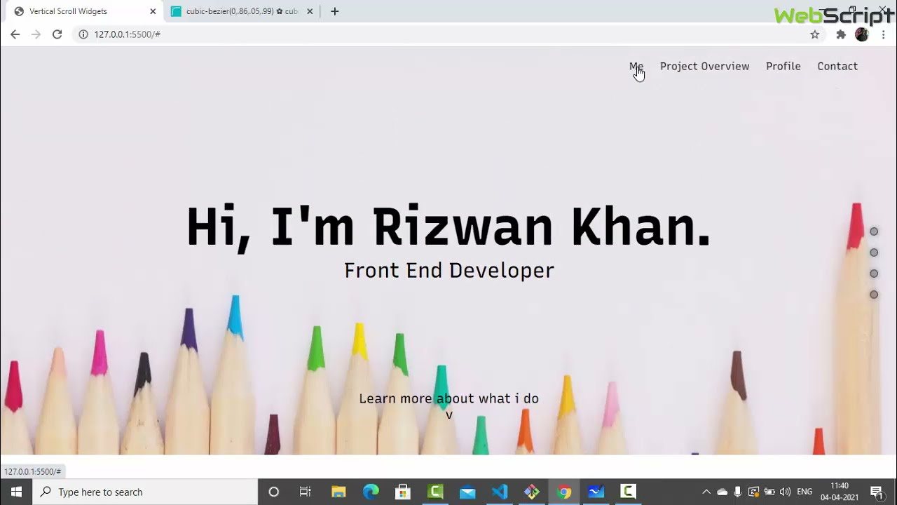 Html Css Javascript Project Vertical Scroll Animation Widget Youtube