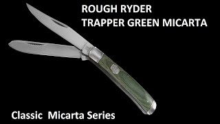 ROUGH RIDER TRAPPER GREEN MICARTA