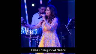Yello Jhinugiruva neeru Shreya Ghoshal live in Ganesh utsav | Shreya Ghoshal kannada whatsapp status