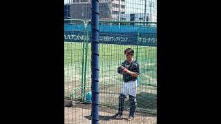 プロ野球２軍のオリックスの選手捕手練習