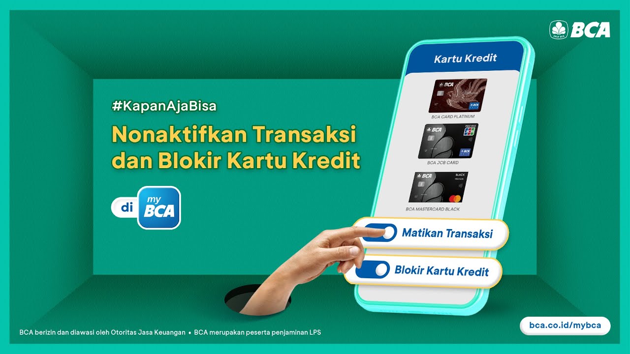 Cara Nonaktifkan Transaksi & Blokir Kartu Kredit Di MyBCA - YouTube