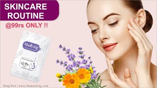 MasKing Lavender, Calendula Flower Facial Sheet Masks | Best Sheet Mask For Skin Soothing in India.