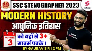 Modern History | SSC Stenographer 2023 | Top 101 History Questions | History MCQs By Gaurav Sir