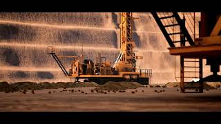 Autonomous Rotary Drill Fleet in a mining facility (Unreal Engine 5)