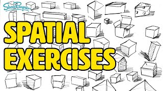 Improve your 3d drawing visualisation skills with these easy drawing exercises