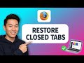 How to RESTORE CLOSED TABS in Mozilla Firefox (Step by Step)
