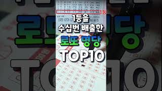 1등을 수십 번 배출 한 로또 명당 TOP10