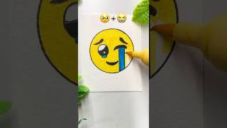 Emoji mixed painting ideas #art #satisfying #shorts