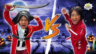 Pirate vs Ninja Challenge Halloween Edition!