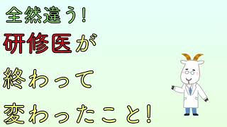 全然違う! 研修医が終わって変わったこと!