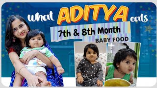 What my Baby eats ( Telugu) | 7th & 8th Month food | Baby led weaning #voiceofvasapitta #babyfood