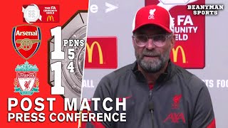 Arsenal 1-1 Liverpool (Pens 5-4) - Jurgen Klopp - Post Match Press Conference - Community Shield