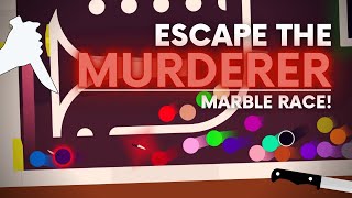 Escape from the Murderer - Survival Algodoo Marble Race