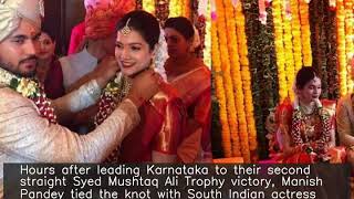 Manish ties the knot with actress Ashrita hours after winning T20 tournament