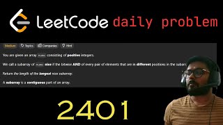 2401 Longest Nice Subarray - Bitwise & Sliding Window Explained | LeetCode Python Solution 🚀